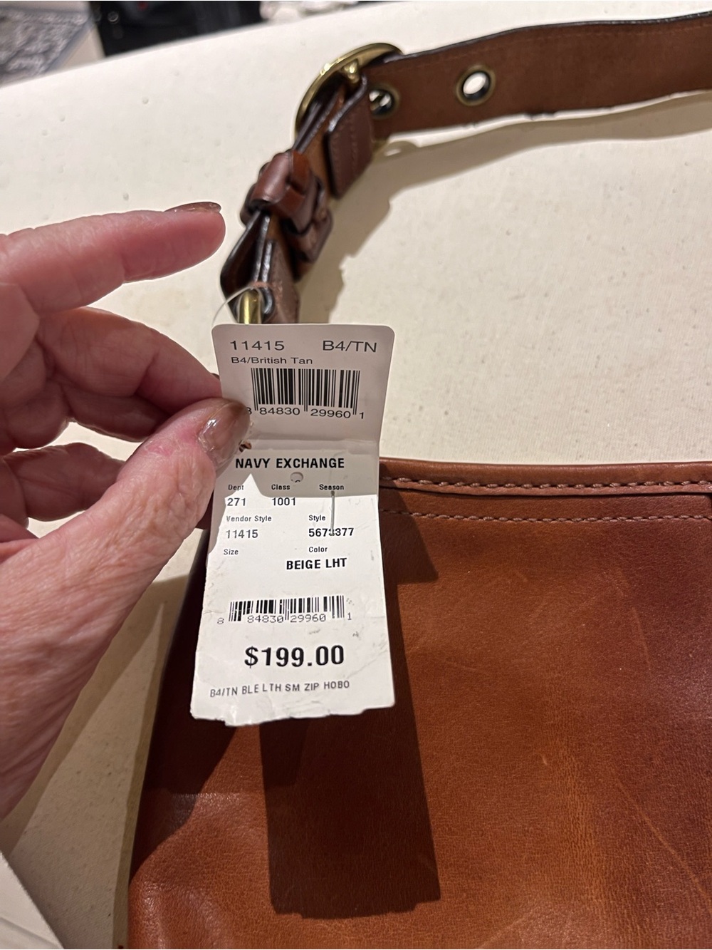 Vintage Y2K Coach Bleeker small Tan Leather Shoulder Hobo Bag with Brass Accents - Picture 4 of 12